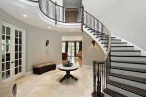 Large Foyer with white trim