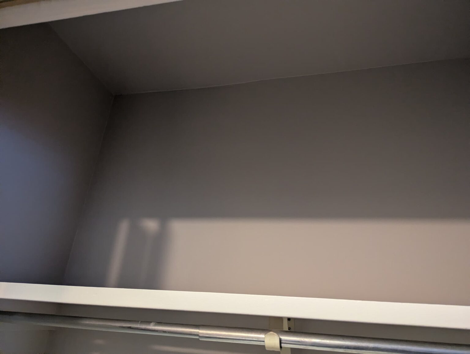 After closet repairs are fixed and painted